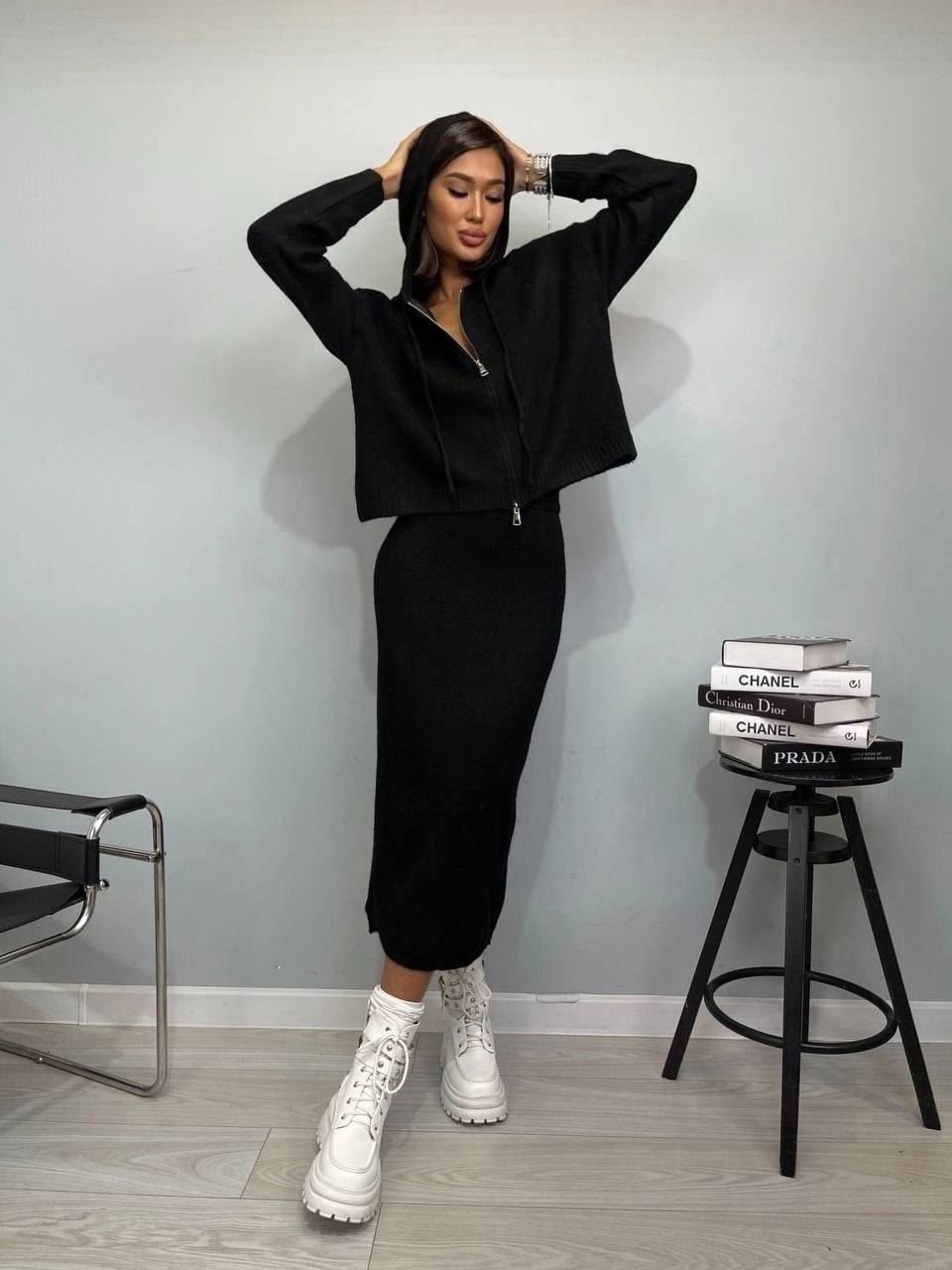 костюм с юбкой теплый,стильный трикотажный костюм,трикотажные костюмы с юбкой,юбка и кофта костюм,трикотажный костюм двойка