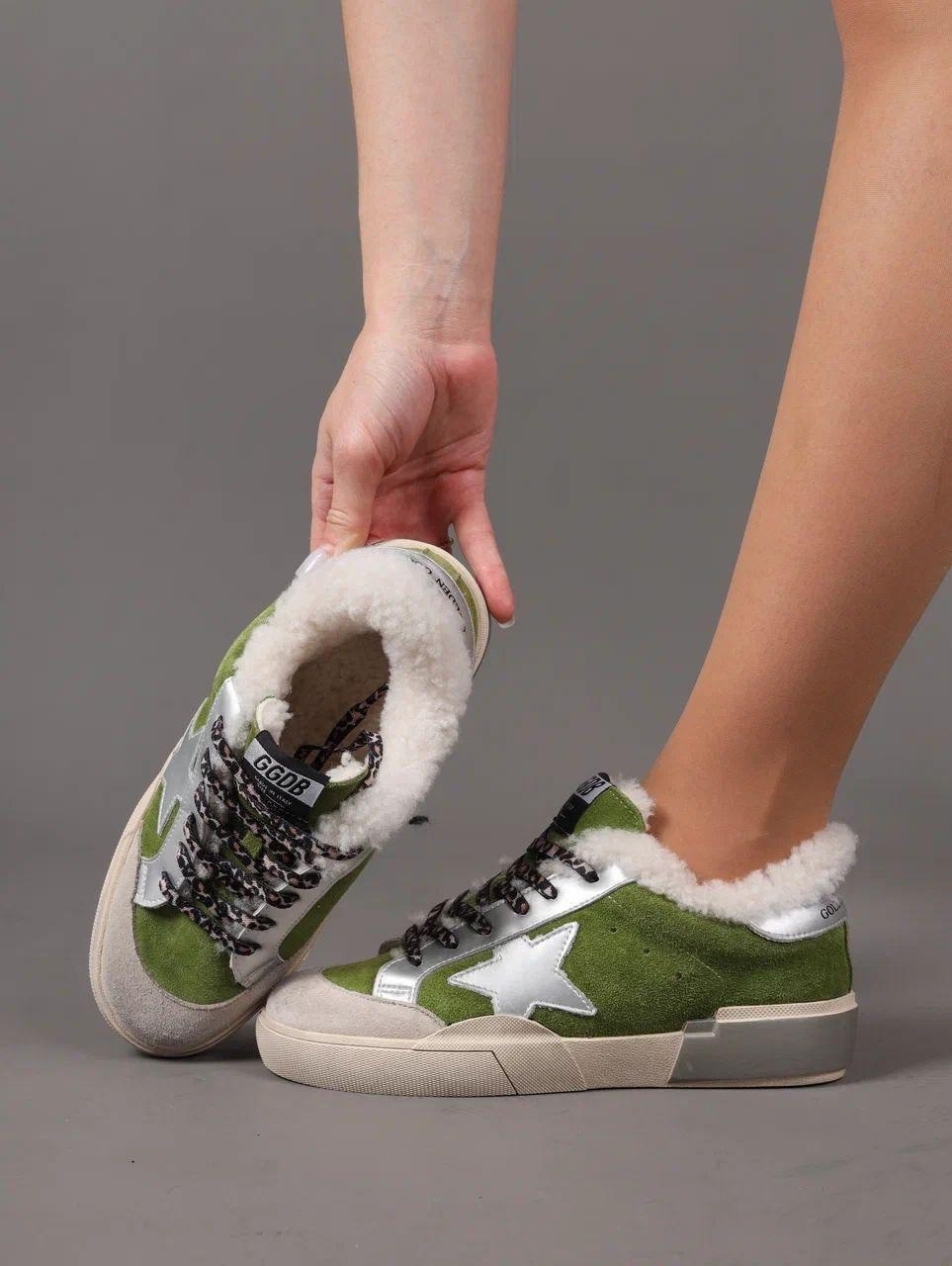 ,кеды golden goose,кеды с мехом,женские кеды,кроссовки golden goose