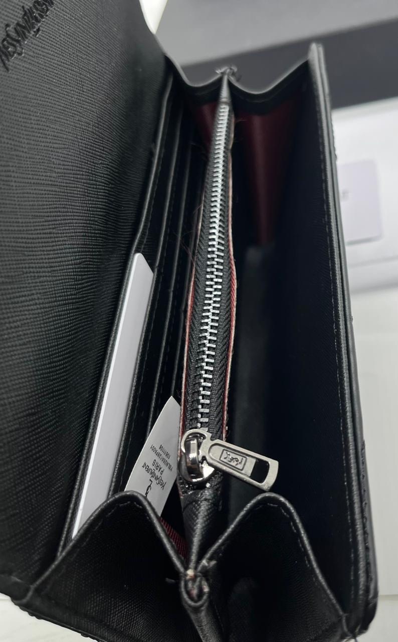 кошелек сен лоран,кошелек ив сен лоран женский,клатч,кожаный клатч,клатч вечерний сумка