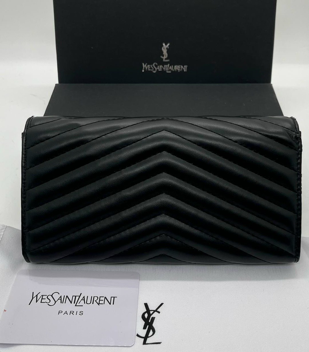 кошелек сен лоран,кошелек ив сен лоран женский,клатч,кожаный клатч,клатч вечерний сумка