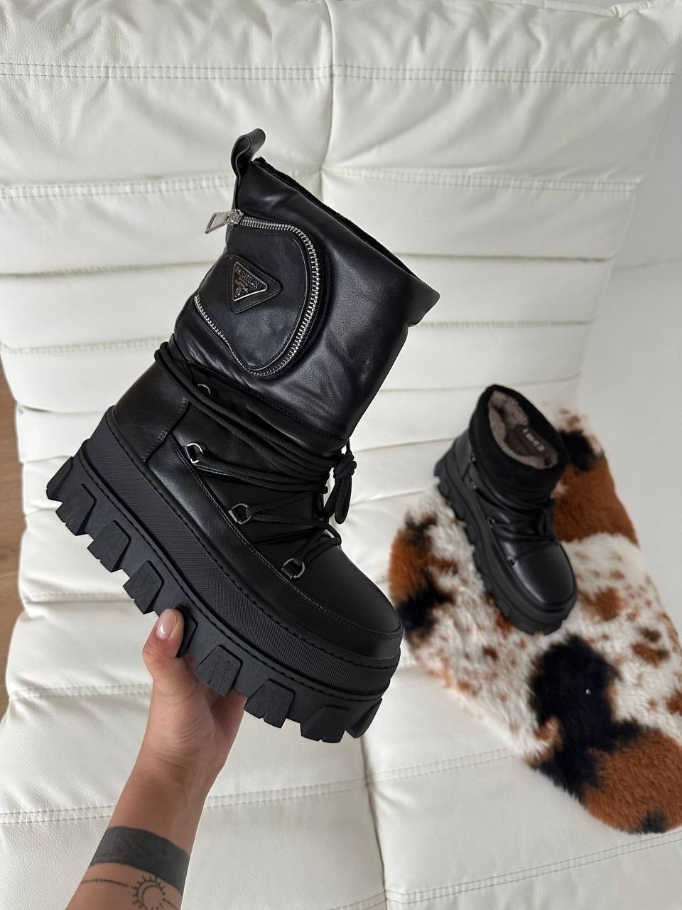 дутики прада женские,,дутики женские, женская зимняя,дутики prada