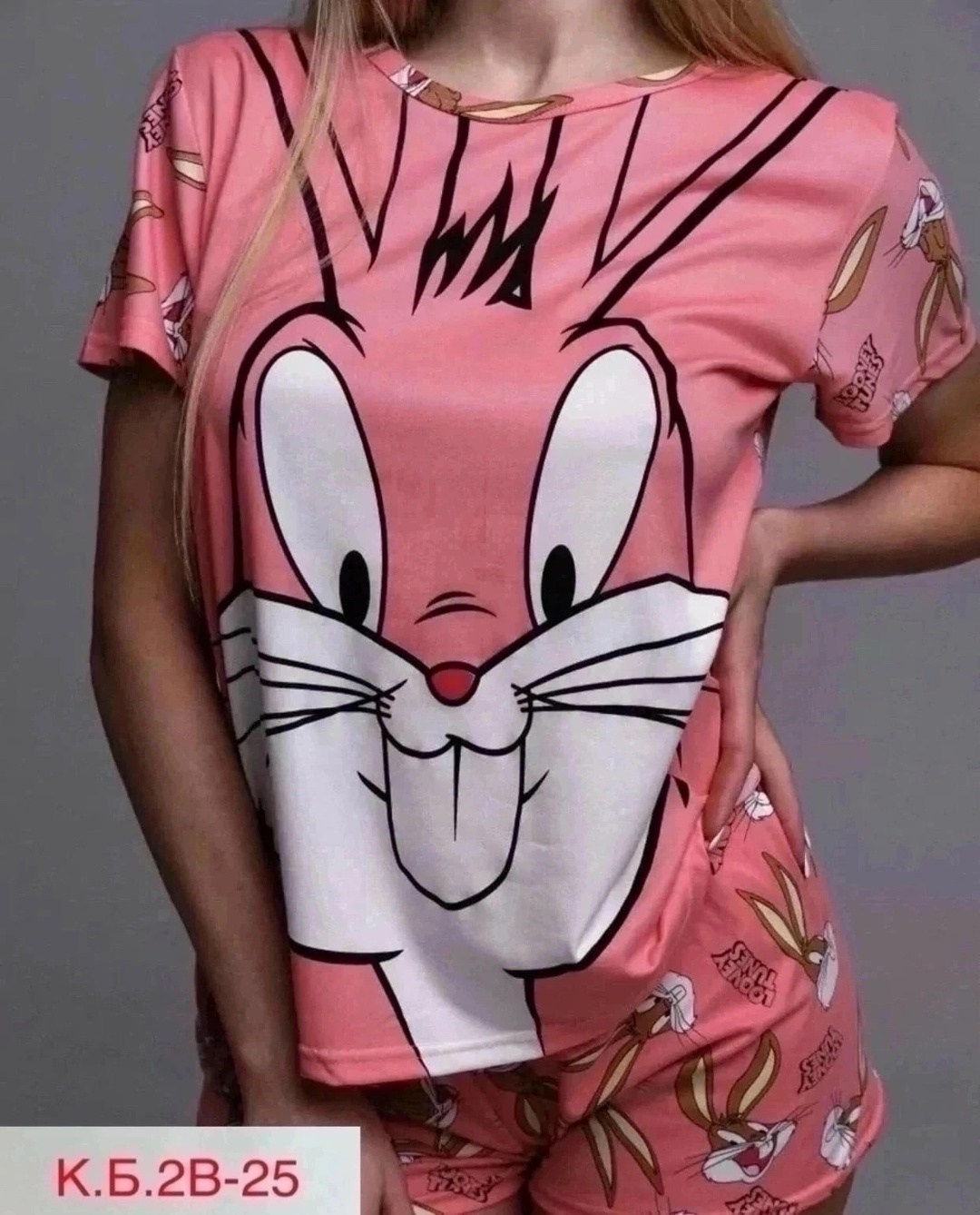 пижама с багз банни женская,пижамы женски,пижама домашний одежда,комплект пижама,женский пижама