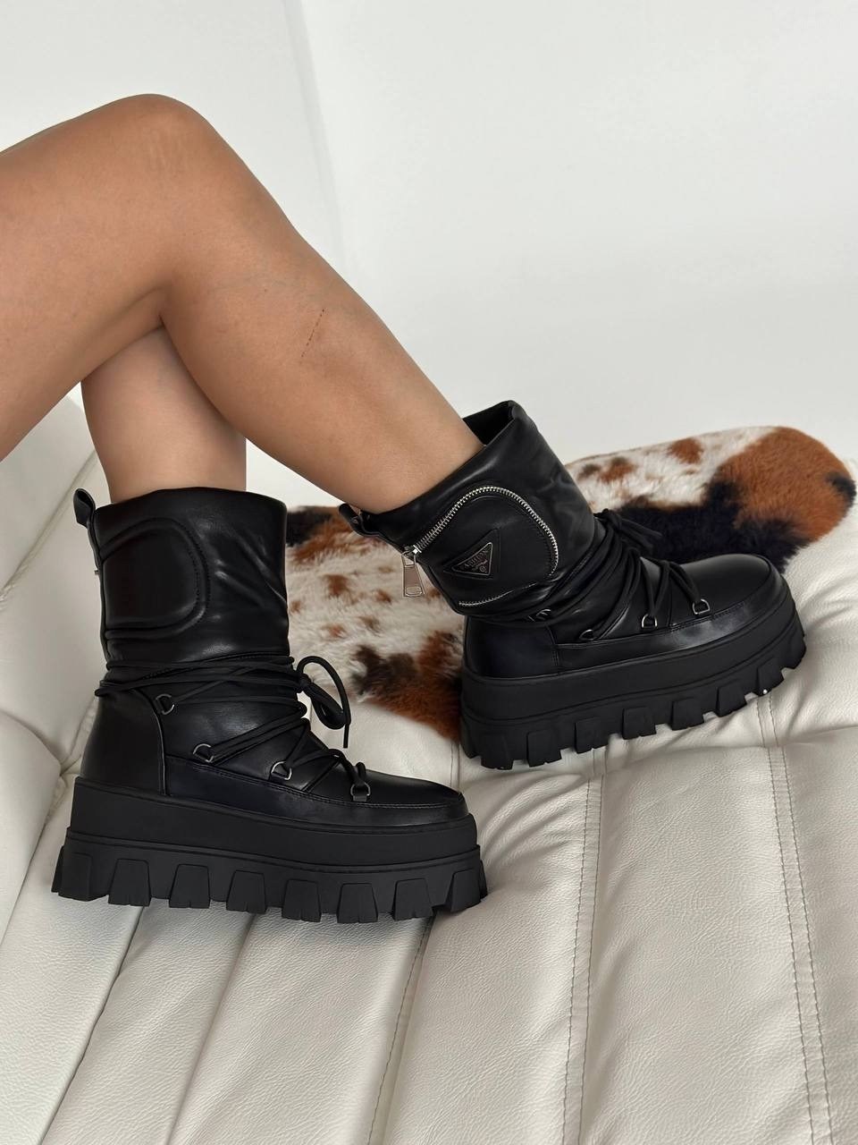 дутики прада женские,,дутики женские, женская зимняя,дутики prada