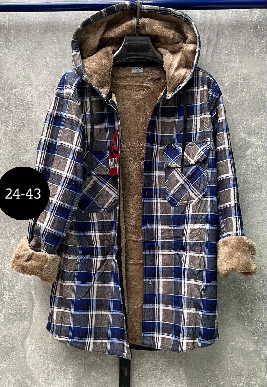 рубашка с капюшоном,рубашки на меху,теплая рубашка,толстовка рубашка,рубашка в клетку теплая с капюшоном