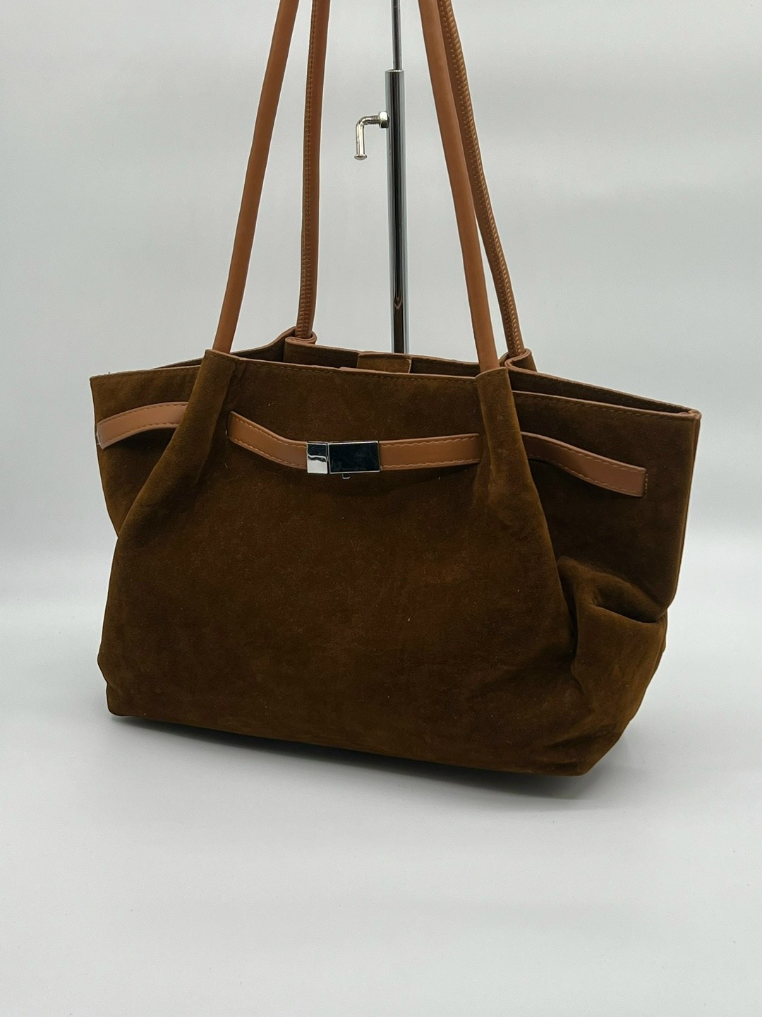 замшевая сумка,сумка эконика замшевая коричневая,коричневая замшевая сумка,сумка женская замшевая,сумка большая замшевая