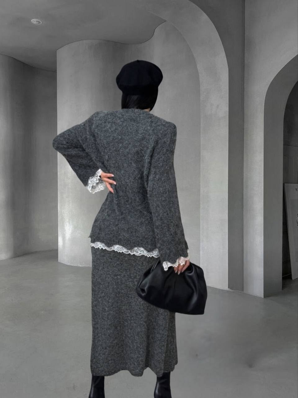 костюм из трикотажа,трикотажные костюмы,костюм вязаный с юбкой,костюм юбка и кофта,костюм классический