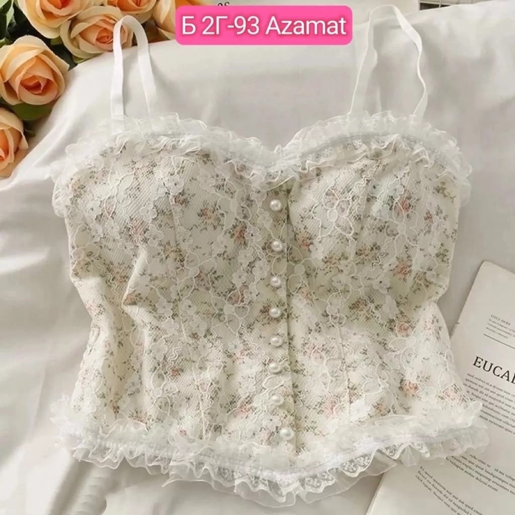 топ с оборками,топ женский кружевной,майка кружевная,кружевной топ,кружевная майка на бретельках белая