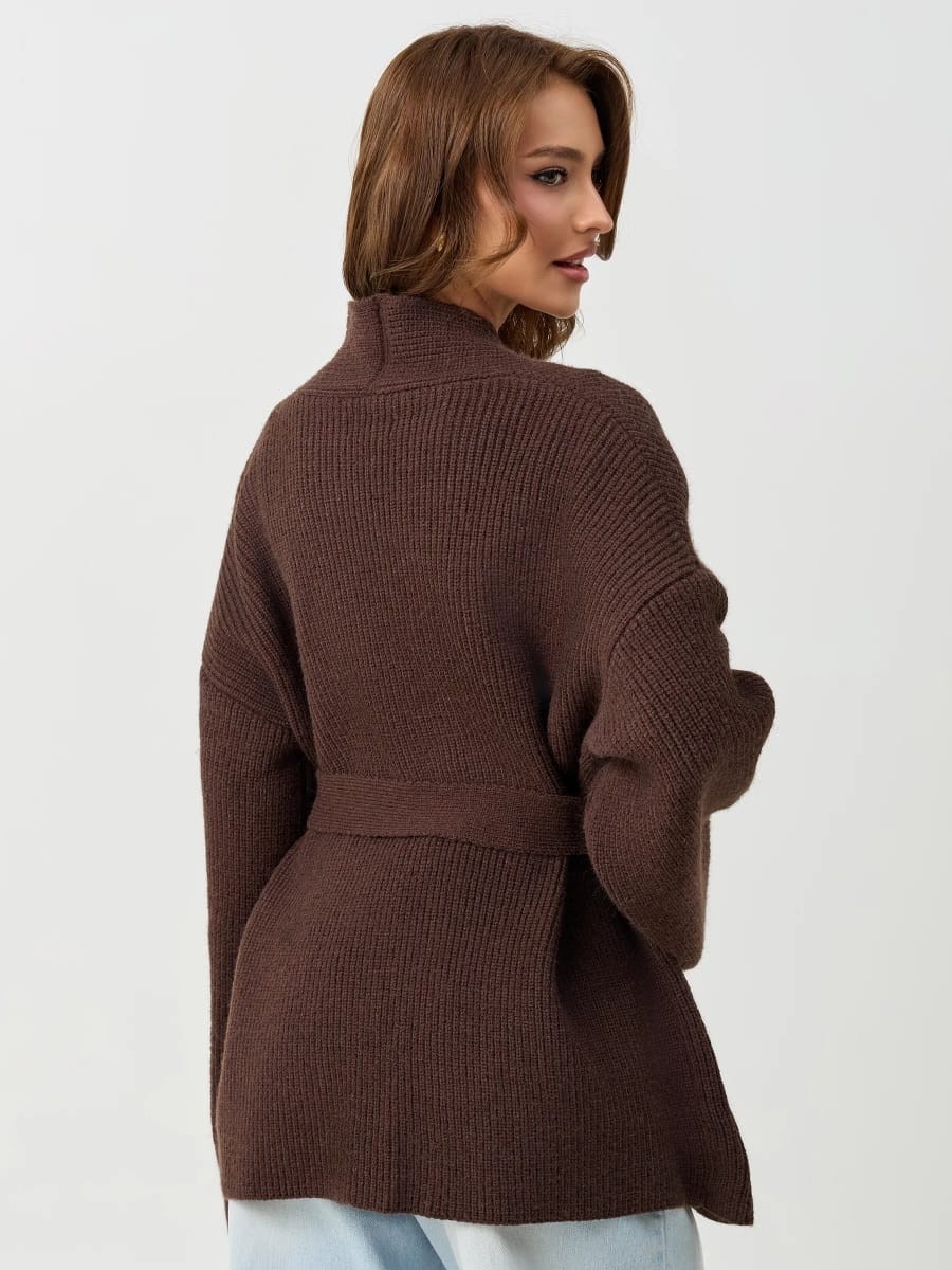 кардиган,кардиган с поясом,кардиган вязаное,кардиган вязаный на поясе удлиненный,кардиган женский