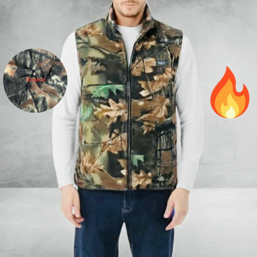 жилет на флисе,жилет для охоты,жилет утепленная,жилетка флисовая,теплый жилет