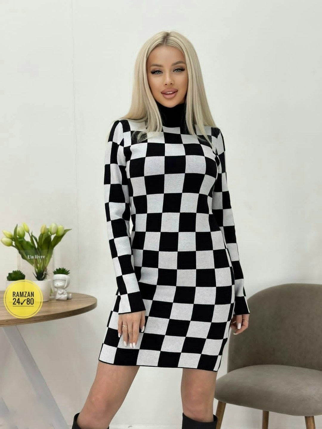 платье женская,платье в клеточку,платье в клетку,вязаное платье,трикотажное платье