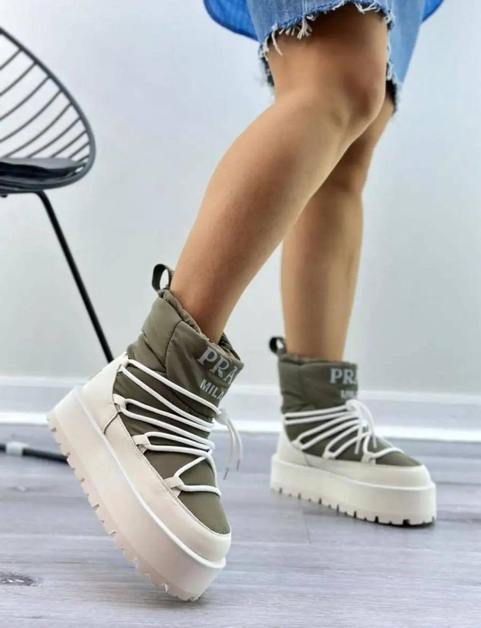 дутики прада,,дутики prada,женские дутики, женская