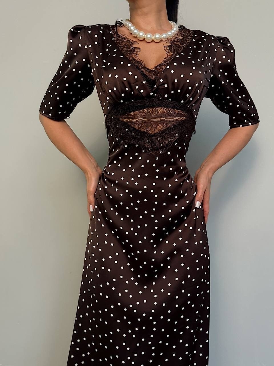 платье,шелковое платье,платье в горошек,вечернее платье,платье женская