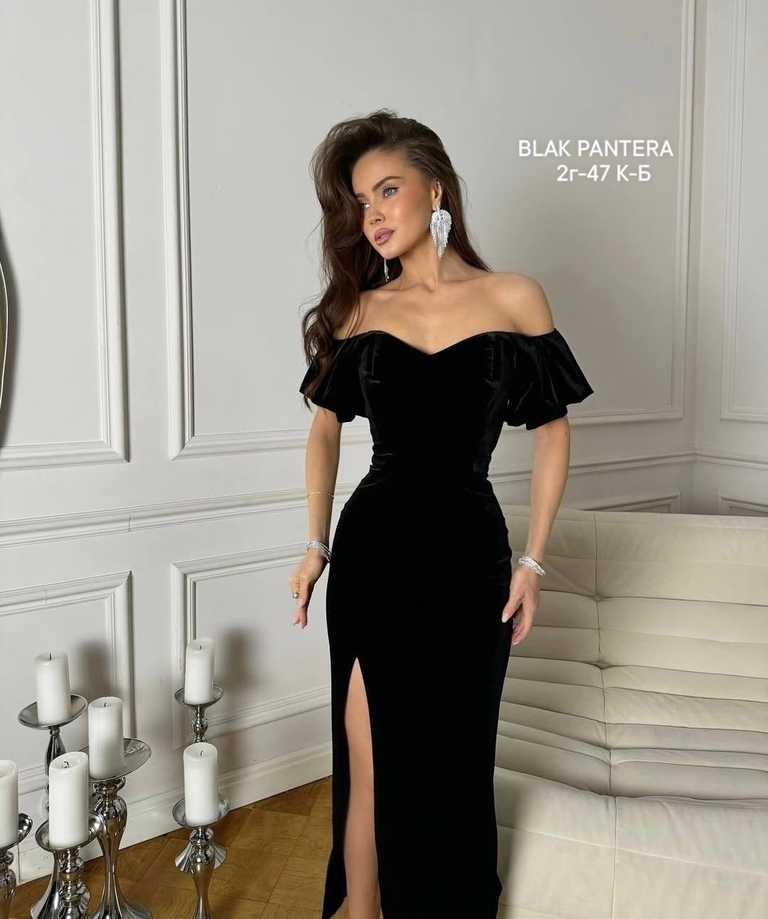 платье с разрезом вечернее,платья из бархата,черное бархатное платье,платье вечернее,элегантное платье