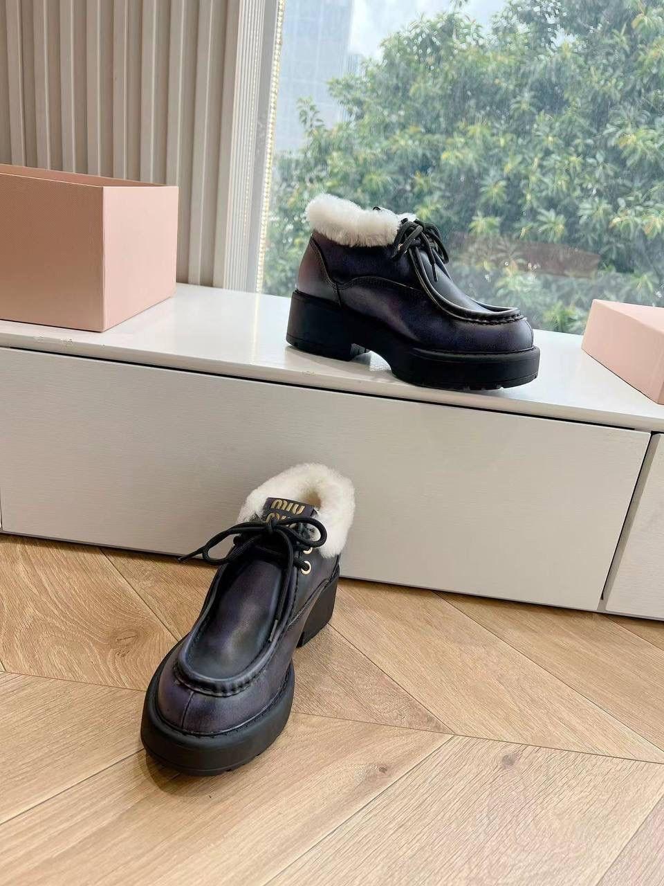 ,ботинки miu miu,ботинки miu,ботинки женские с мехом,ботинки миу миу женские