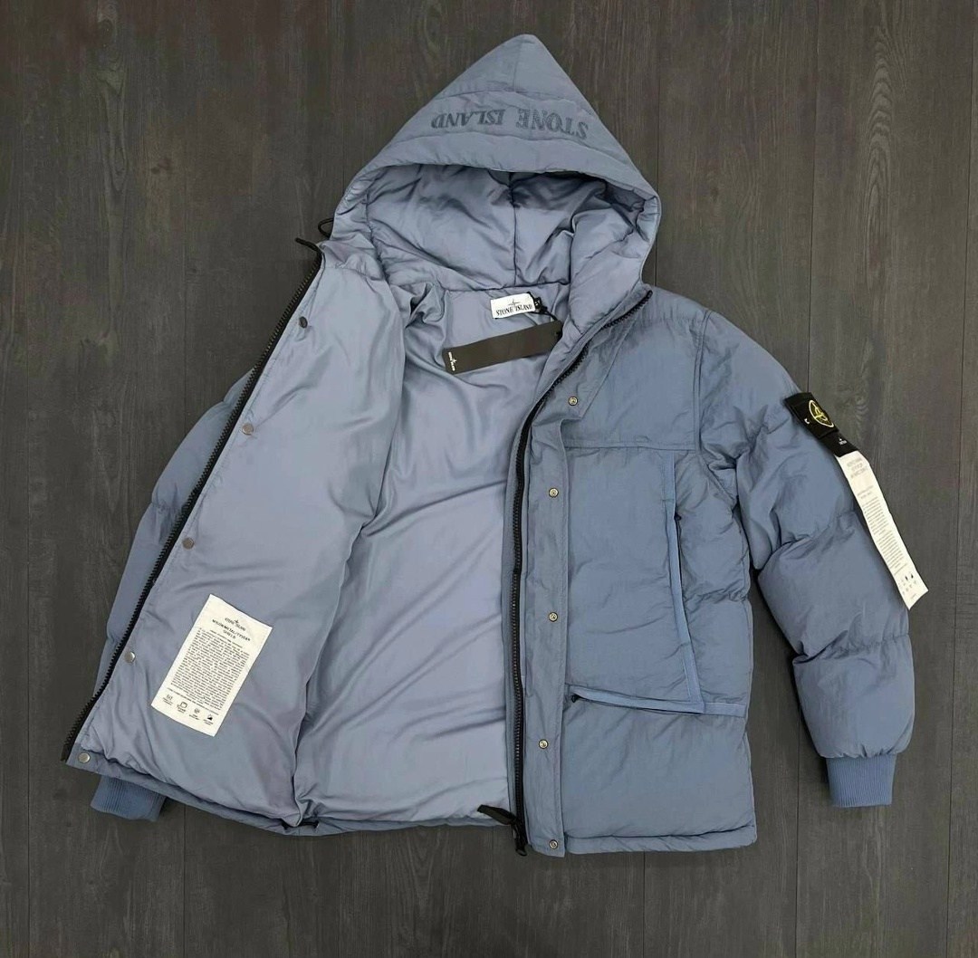 голубой пуховик стон айленд,пуховик стон айленд синий,пуховик stone island,куртка зимняя stone island,куртка пуховик stone island