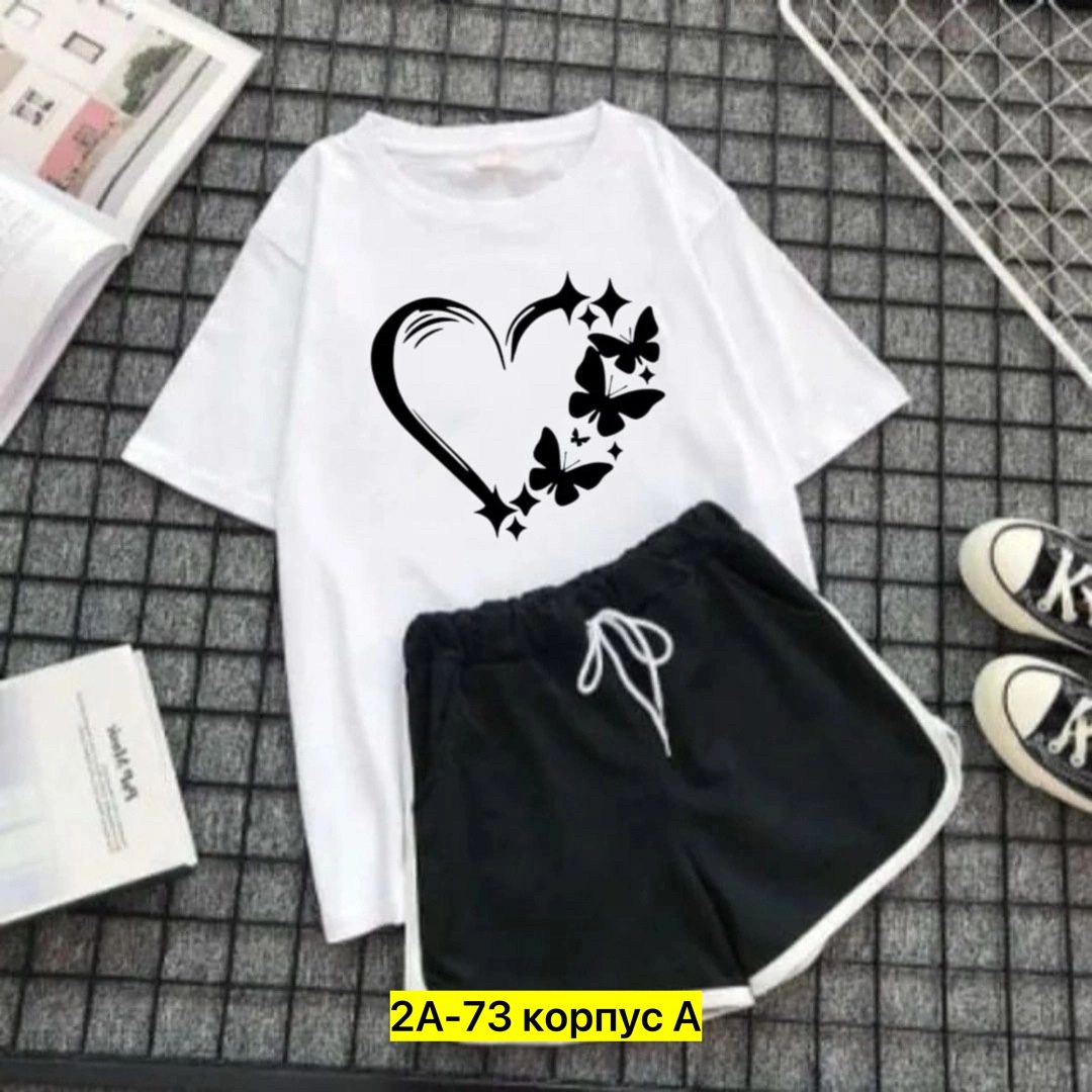 женский костюм с шортами,костюм с шортам,костюм женский ,летние костюмы,женский костюм шорты футболка