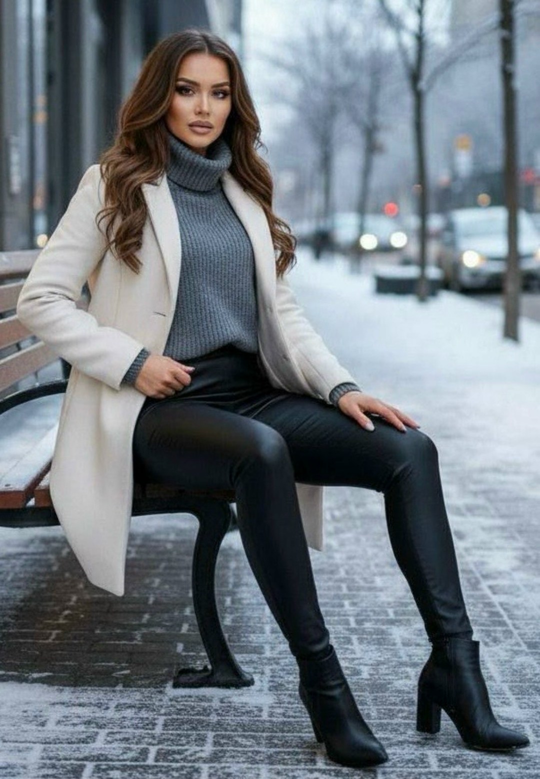 модные образы,мода стиль,образ с кожаными брюками,образ с кожаными штанами