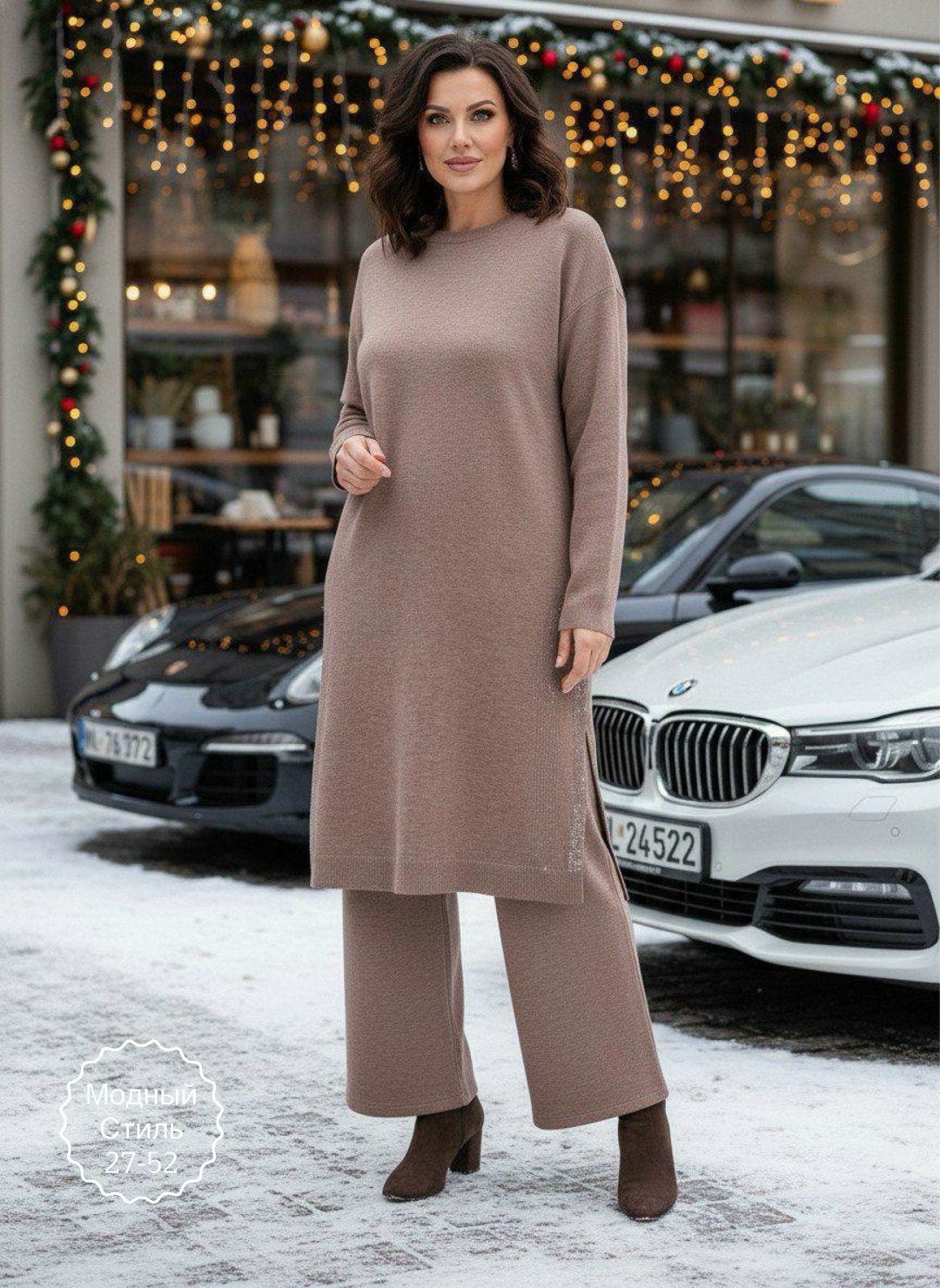 костюмы брючные,стильное платье,платье женские,вязаное платье