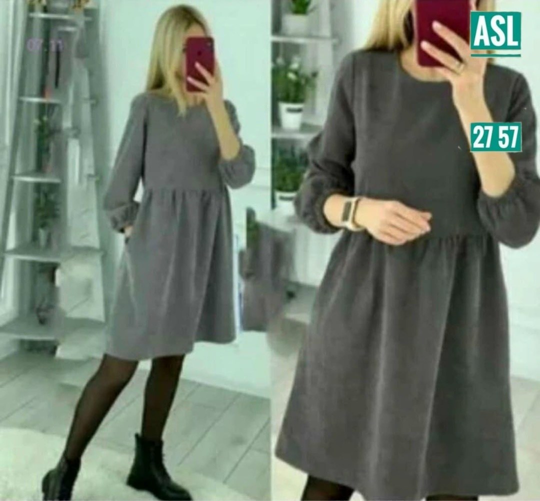 платье вельветовое повседневное,теплое платье,платье женская,платье на флисе,женское платье миди