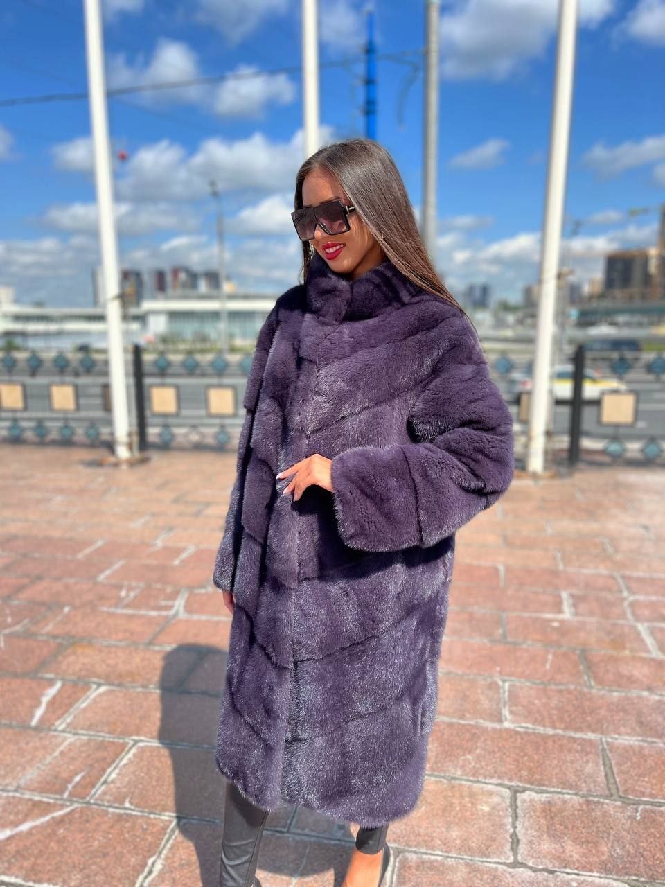 шуба норковая лавандового цвета,шубы норковые,шуба норка,шуба из норки,норковая шуба цвет лаванда