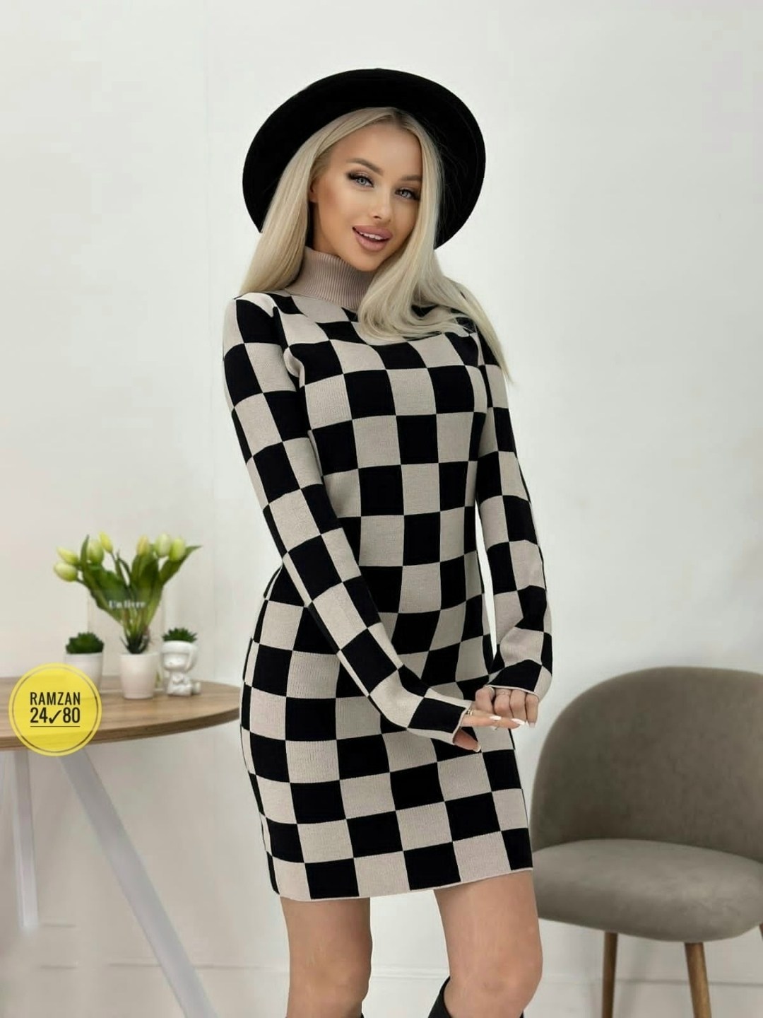 платье женская,платье в клеточку,платье в клетку,вязаное платье,трикотажное платье