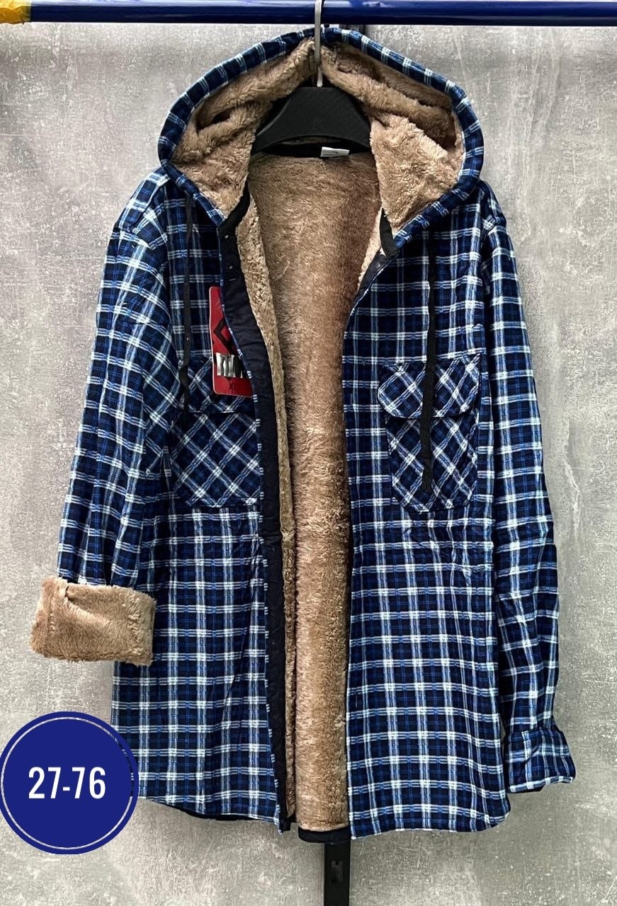 куртка в клетку,рубашка с капюшоном,рубашки на меху,повседневная куртка,рубашка с капюшоном женская