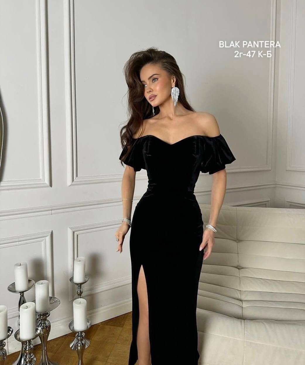 платье с разрезом вечернее,платья из бархата,черное бархатное платье,платье вечернее,элегантное платье