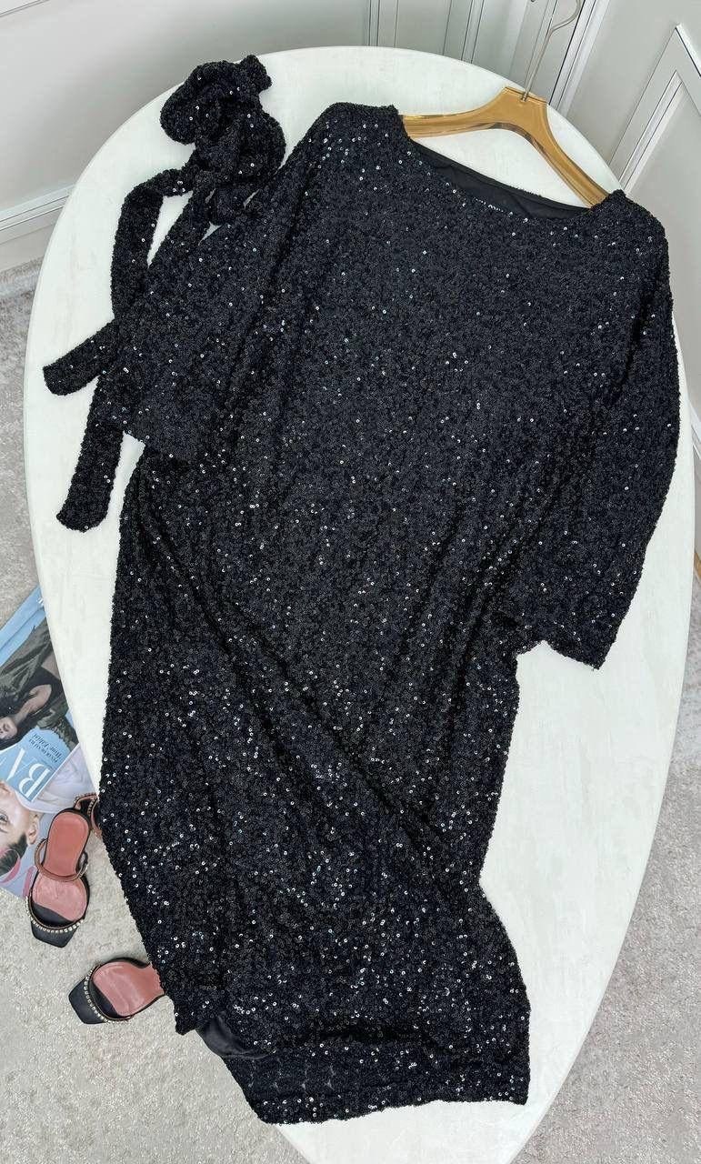 платье с пайетками,платье женское с пайетками,платье вечернее с пайетками,нарядное платье с пайетками,черное велюровое платье женское с пайетками