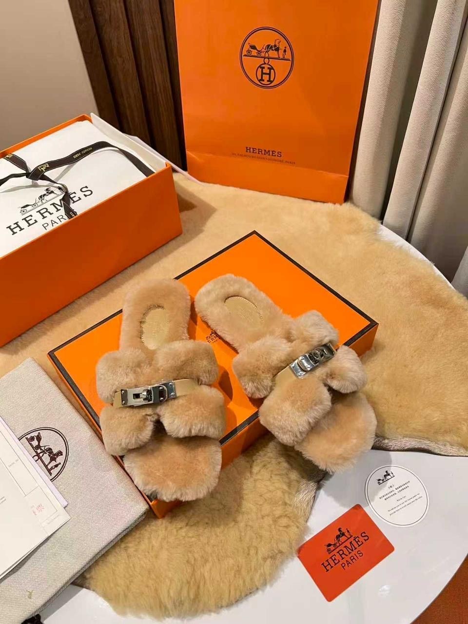 тапочки hermes,тапочки hermes женские,тапки hermes,hermes меховые тапки,меховые тапочки