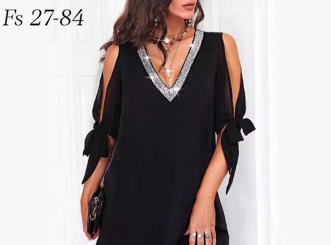 свободное платье с открытыми плечами,платье с бантом,платье туника,черное платье с бантом,платье с открытыми плечам