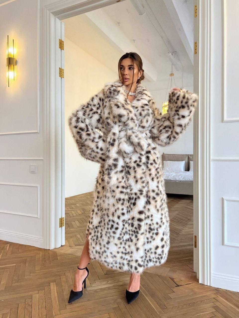 шуба под рысь,шуба леопардовая,шуба леопардовая искусственная,эко шуба под рысь длинная,шуба рысь