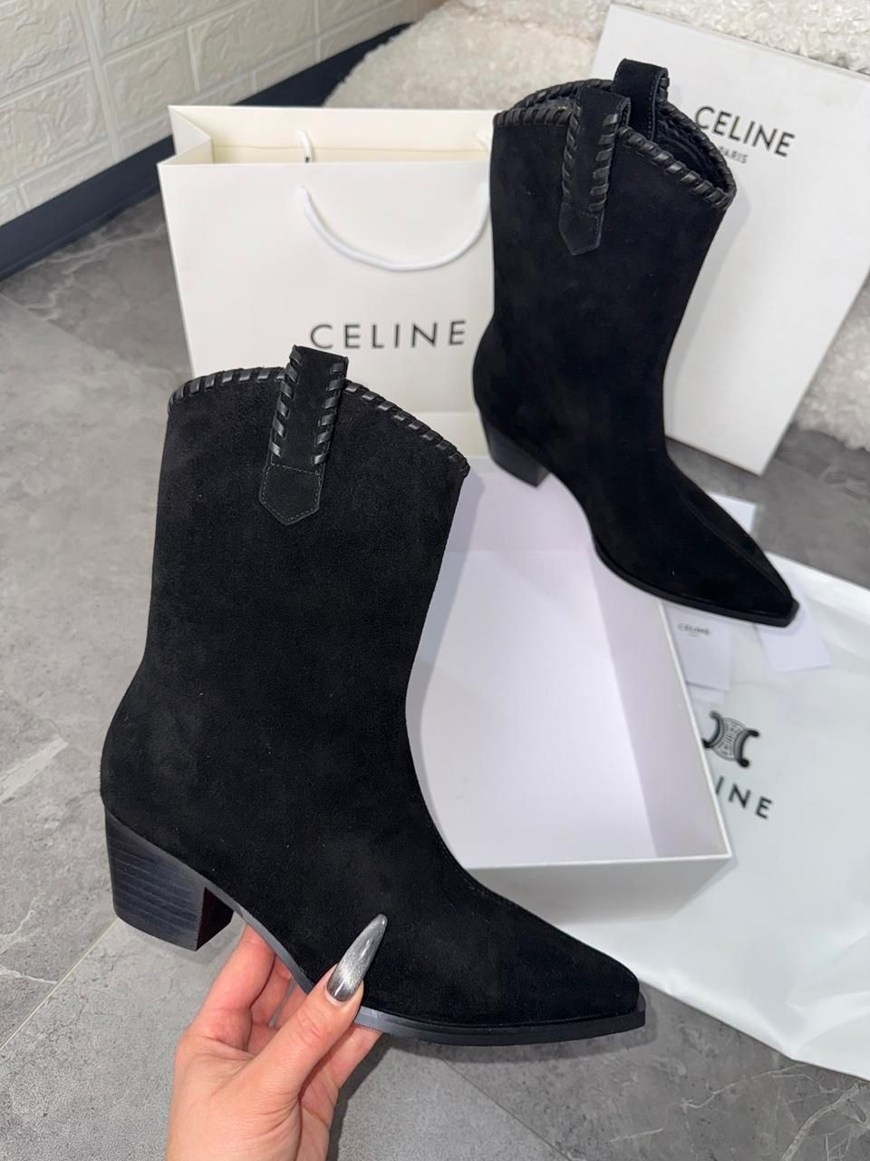 замшевые ботильоны,сапоги изабель марант казаки,замшевые ботинки,сапоги celine, celine 2025