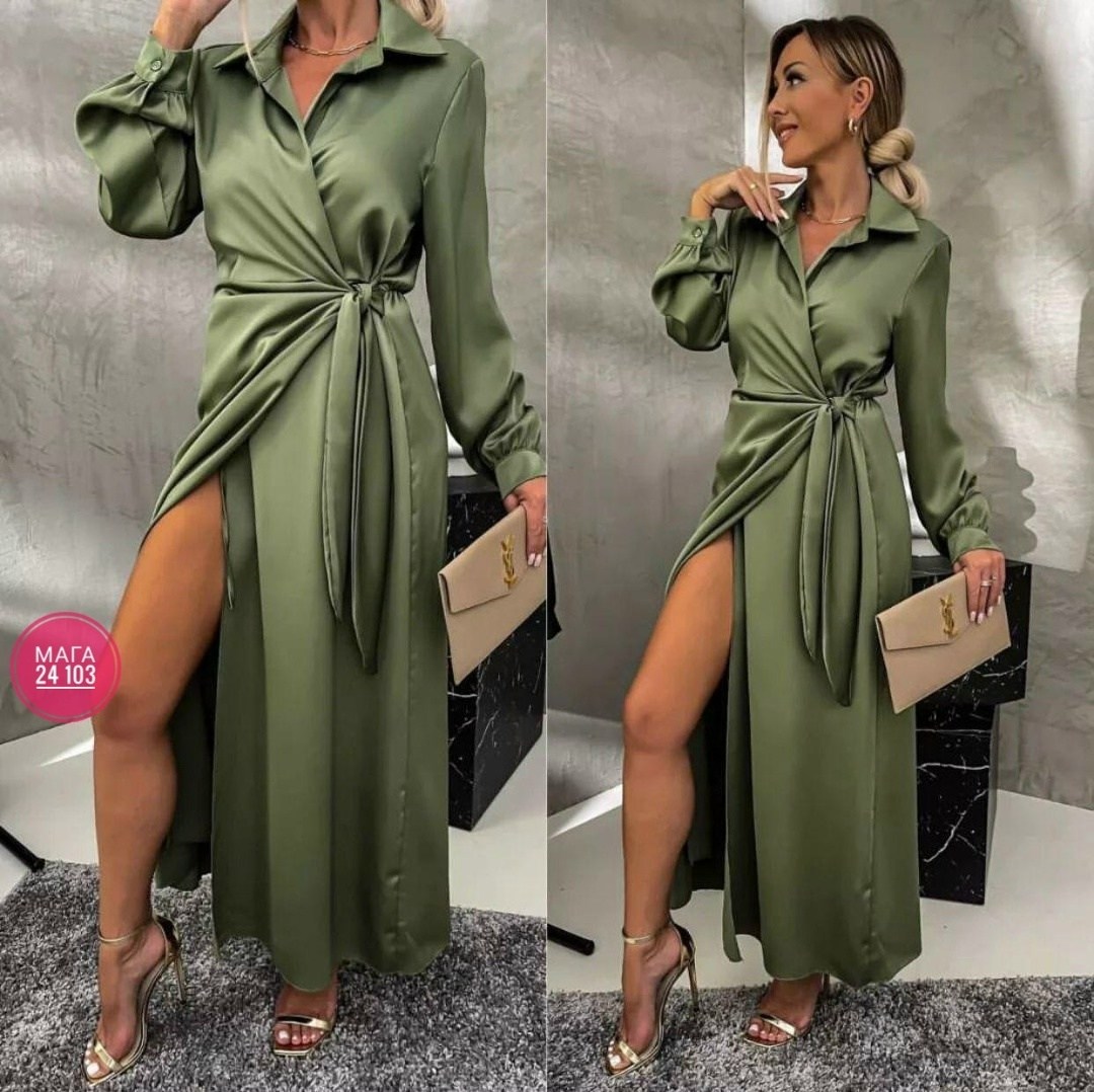 платье с запахом женское,платье женские вечерние,платье женская,шелковое платье в пол,атласное платье