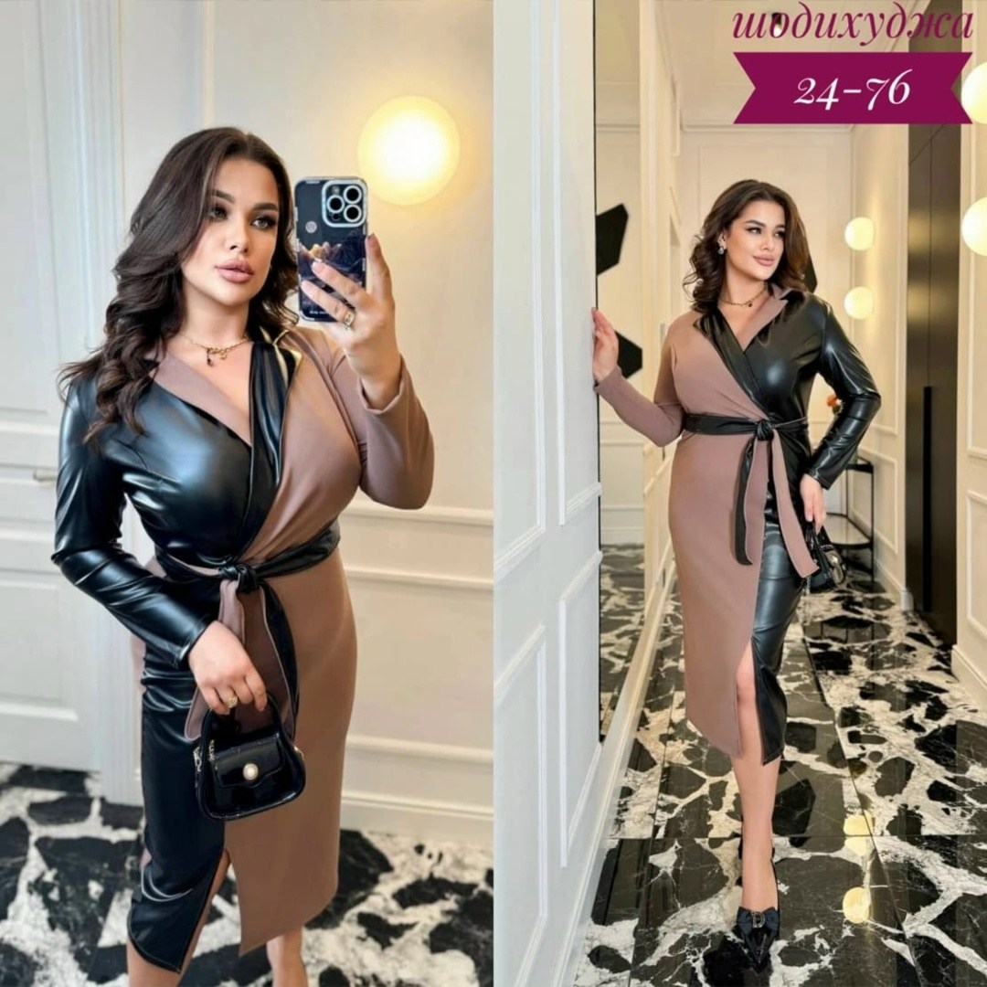 платье из экокожи,стильное платье,пальто модное,комбинированное платье,платье