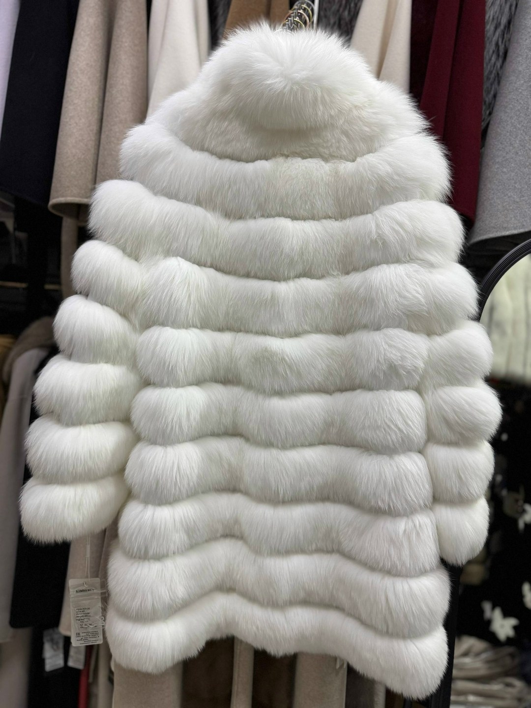 шуба из песца,песец шуба,белая шуба из песца,полушубок из песца,шуба трансформер из песца