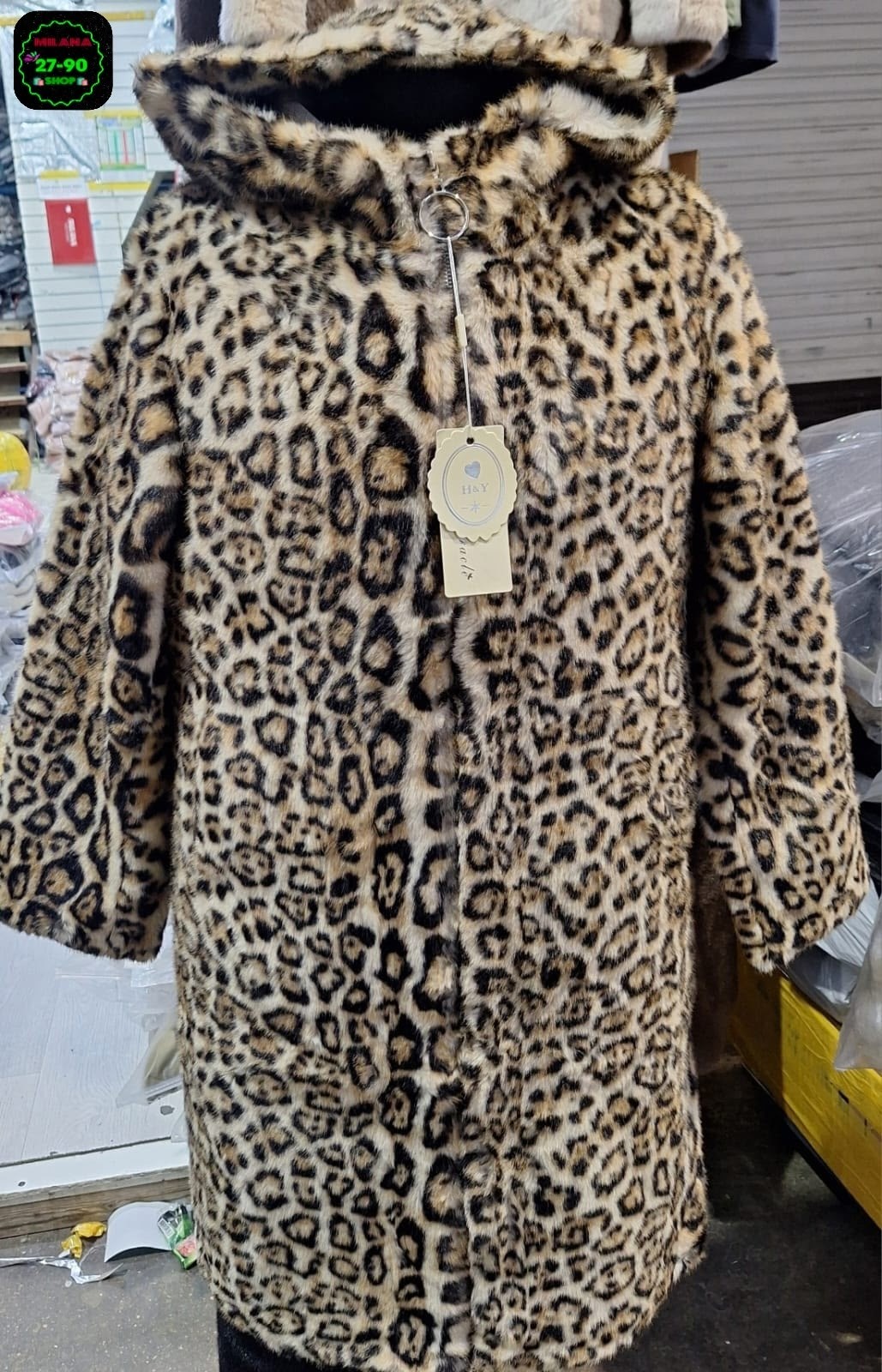 пальто из искусственного меха с леопардовым,женское леопардовое пальто из искусственного меха,шуба леопардовая,леопардовое пальто,леопардовая шуба искусственная