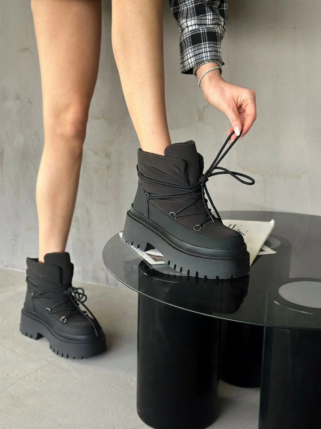 ,дутики женские,дутики женские черные,дутики зимние на платформе, зимняя женская