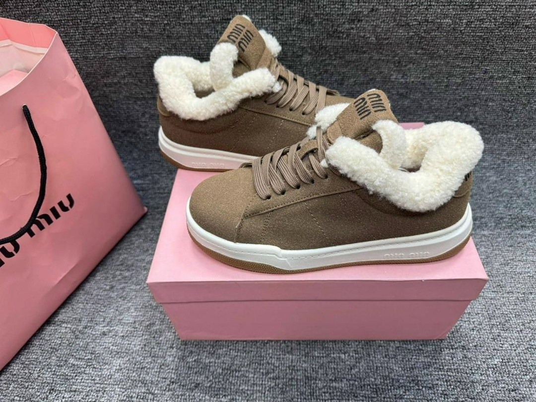 ,женские кроссовки miu miu,кроссовки женскиe,кроссовки miu miu,меховые кроссовки