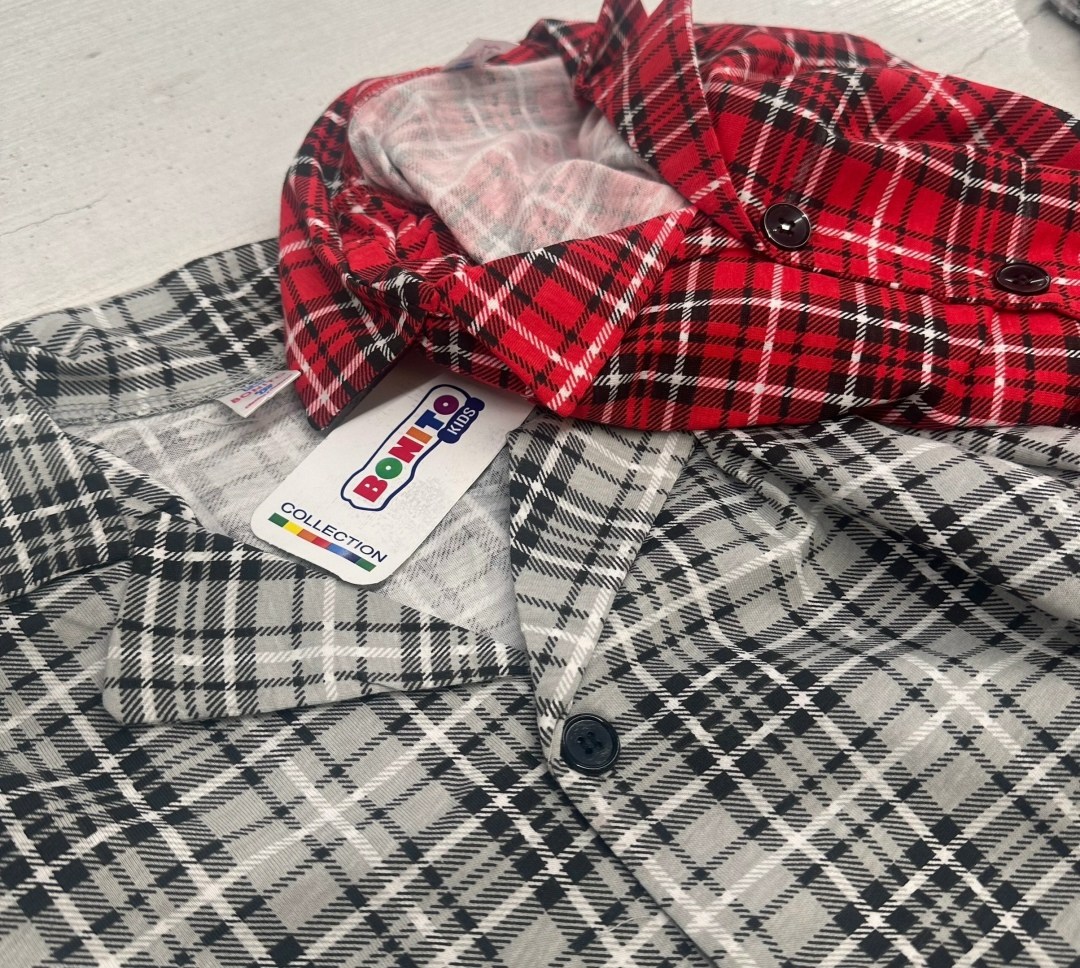 пижама для мальчика,пижама в клетку,пижама детская,пижама для мальчика playtoday,детская пижама в клетку красная