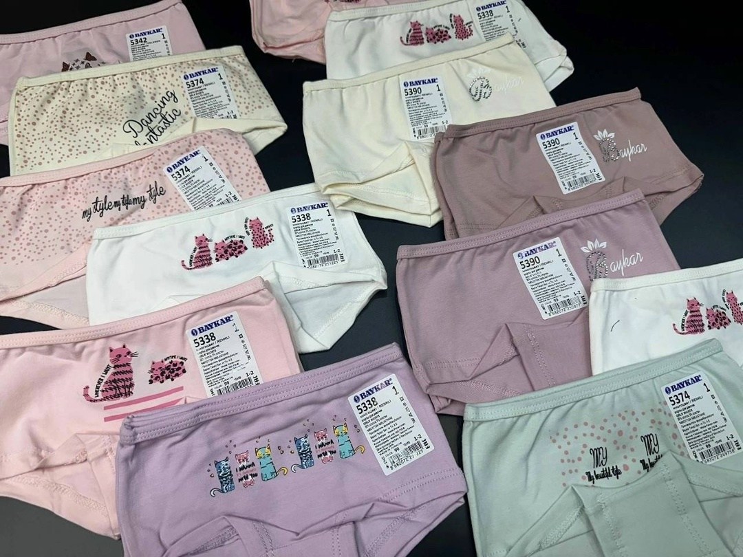 комплект трусов для девочек baykar,трусы baykar для девочек,детские трусы для девочек,комплект трусов слипы baykar для девочек,трусы шорты байкар для девочек