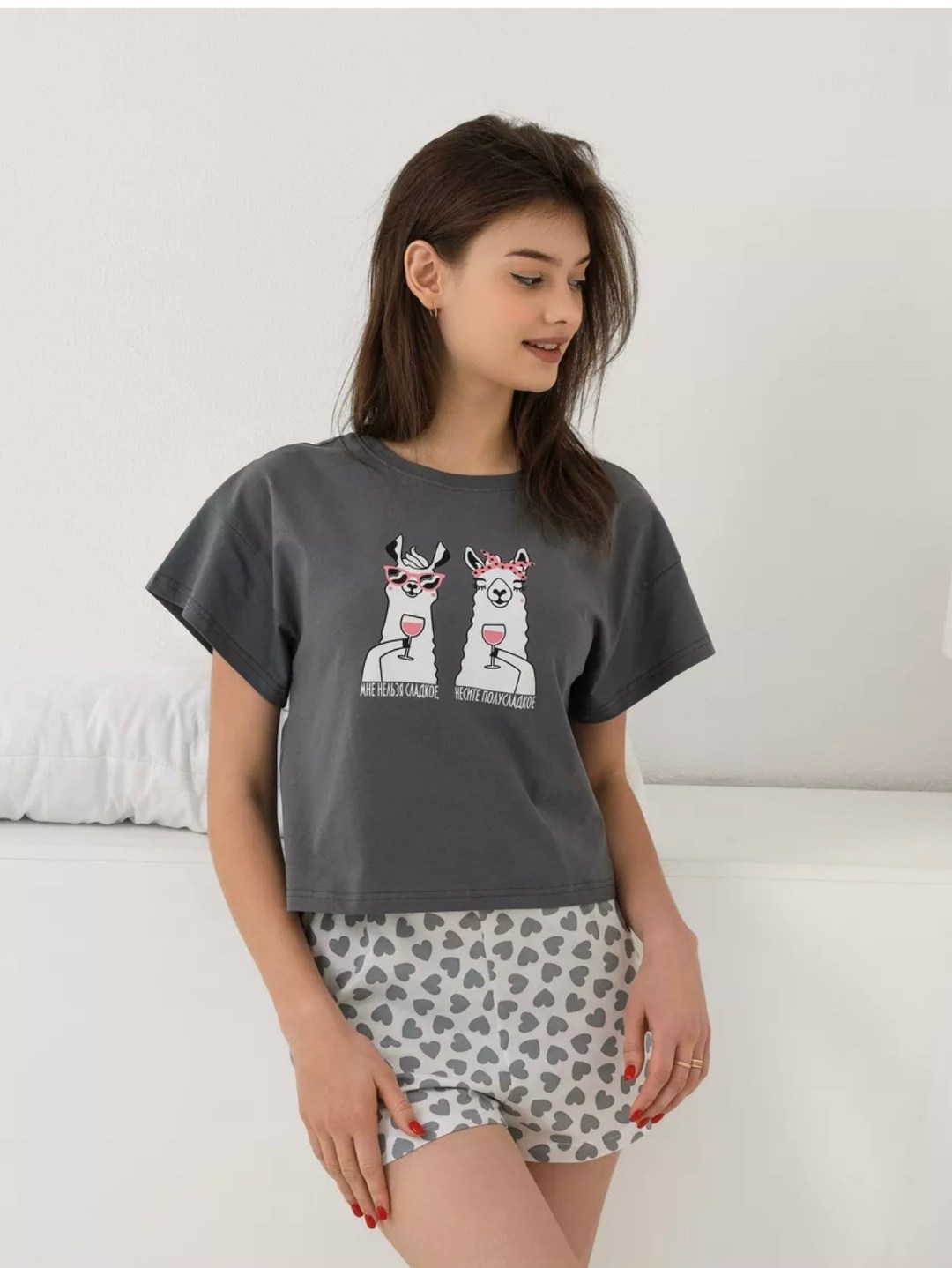 пижамы женская с шортами,пижама женская комплект,пижамы женски,пижама лама,пижамы женская с шортами хлопок