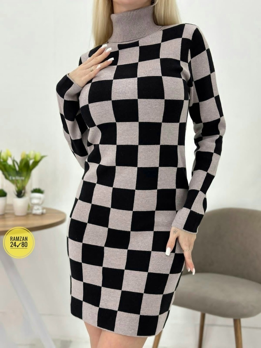 платье женская,платье в клеточку,платье в клетку,вязаное платье,трикотажное платье