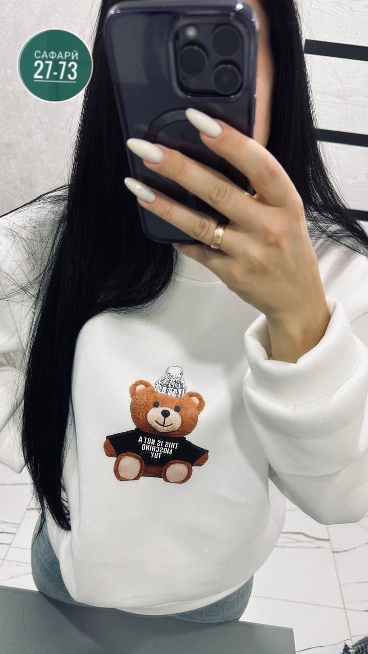 кофта толстовка,свитшот женская,кофта с мишками женская,кофта на флисе,модная толстовка