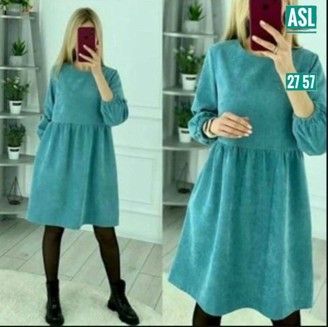 платье вельветовое повседневное,теплое платье,платье женская,платье на флисе,женское платье миди