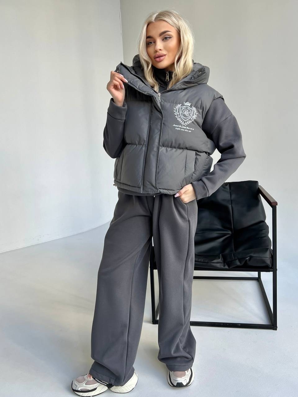 костюм на флисе,костюм тройка женский,костюм стильный,женские жилеты,cпортивный костюм женский на флисе