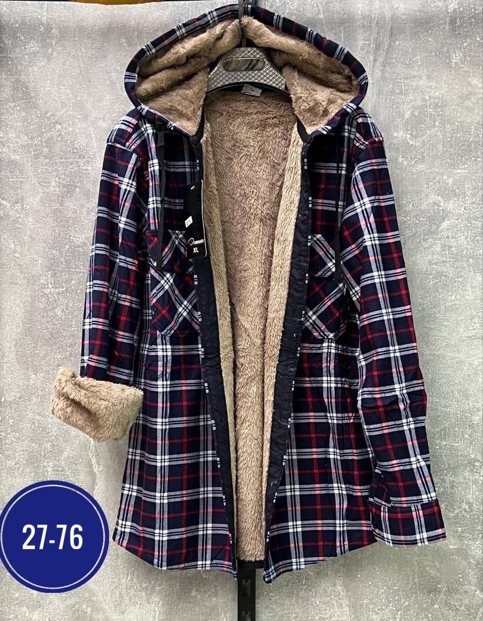 куртка в клетку,рубашка с капюшоном,рубашки на меху,повседневная куртка,рубашка с капюшоном женская