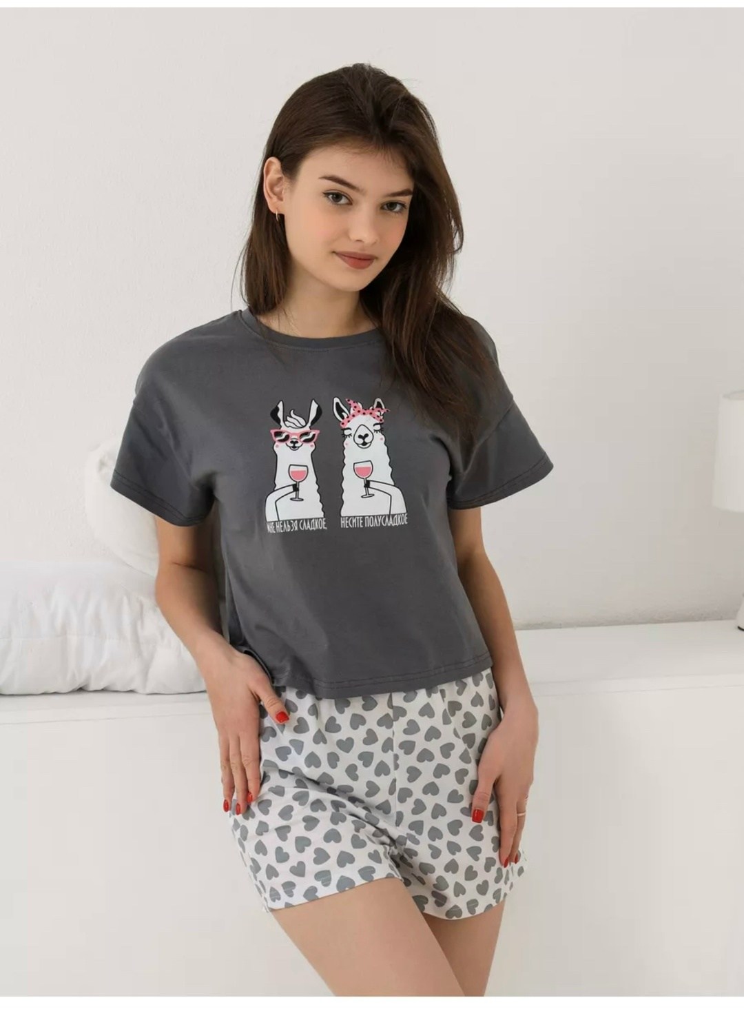 пижамы женская с шортами,пижама женская комплект,пижамы женски,пижама лама,пижамы женская с шортами хлопок