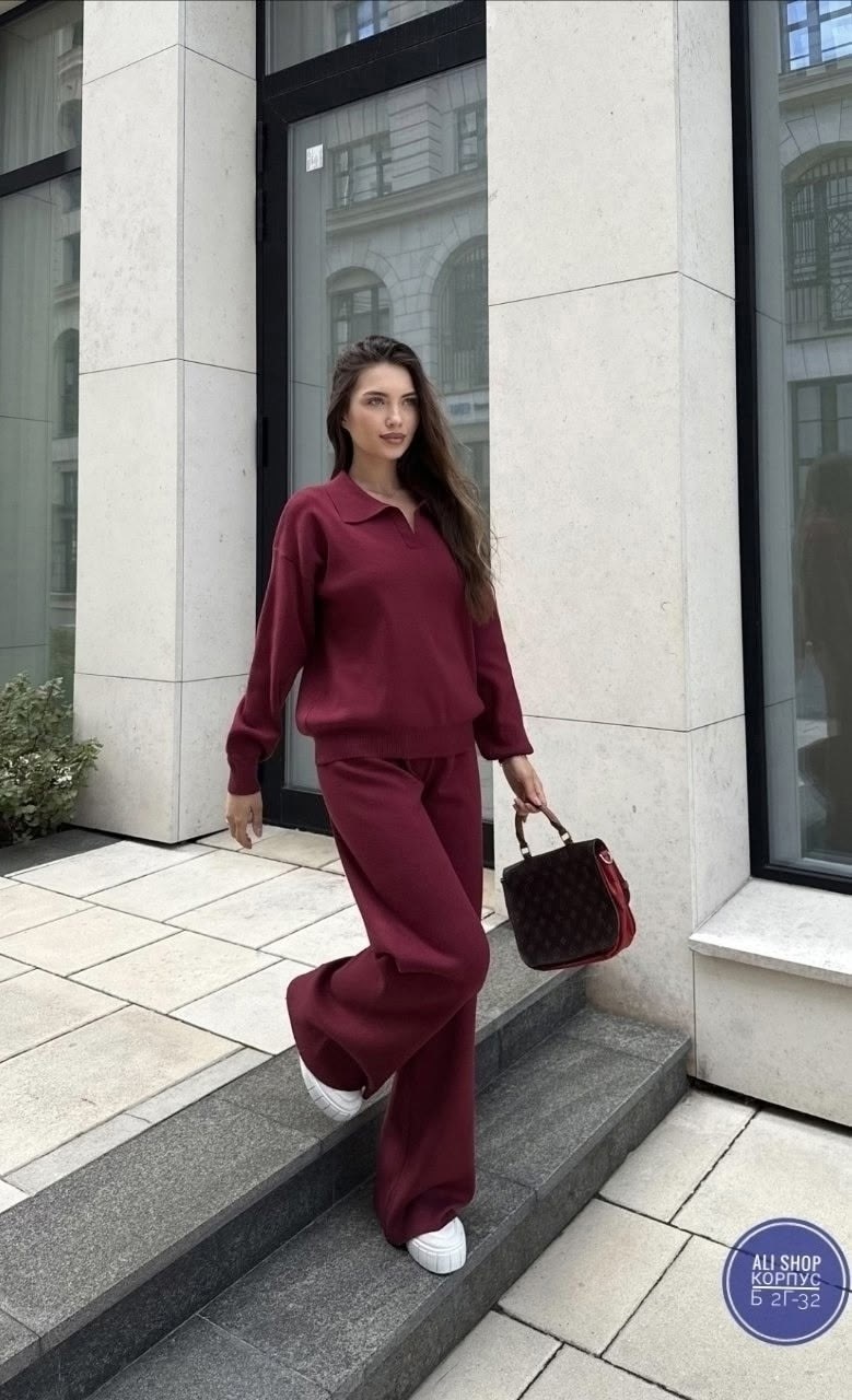 костюм трикотажный,вязаные костюмы,костюм с брюками палаццо,спортивные костюмы