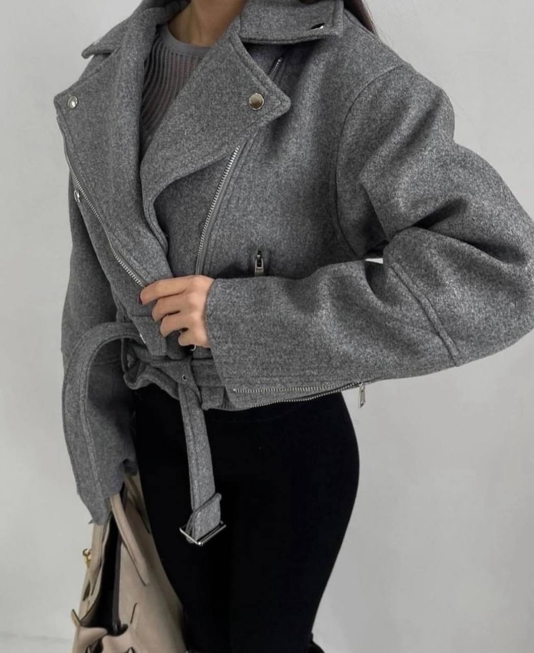 косуха оверсайз,косуха куртка,пальто косуха женское,куртка женская серая,куртка из пальтовой ткани