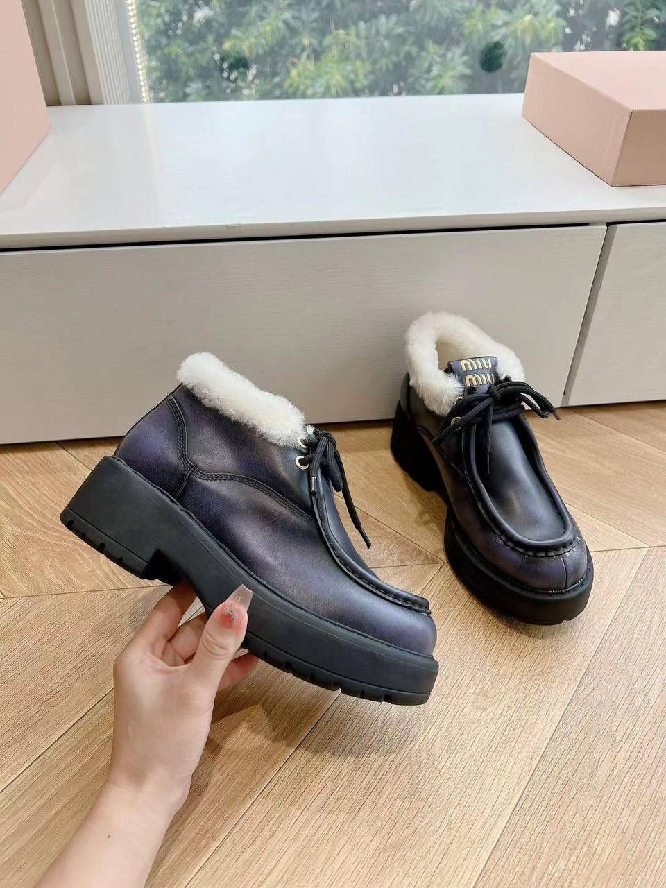 ,ботинки miu miu,ботинки miu,ботинки женские с мехом,ботинки миу миу женские